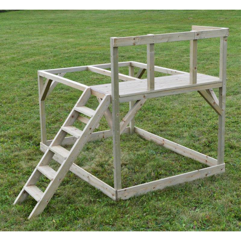 Casuta de gradina Lime Lodge cu platforma, tobogan si leagan dublu (M28L), Wendi Toys